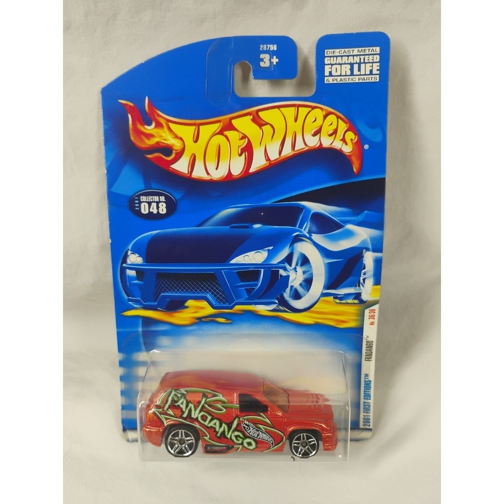 2001 Hot Wheels #048 First Editions Fandango 36/36 Orange SUV